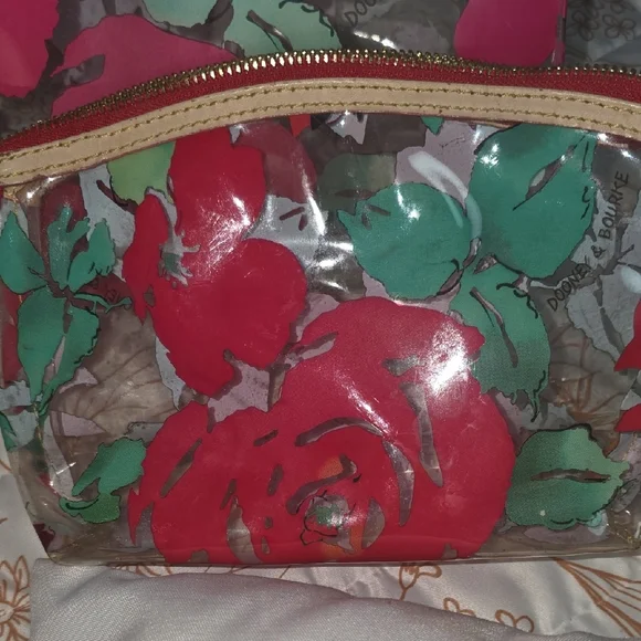Dooney & Bourke Vibrant Floral Transparent Tote And A Small Makeup - Picture 4 of 7